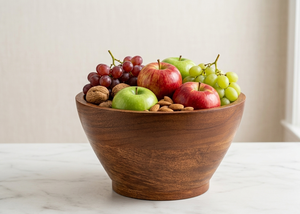 Cuenco de madera de acacia natural, cuenco de madera para frutas, cuenco para servir nueces, cuenco de madera ecológico, cuenco de acacia hecho a mano, cuenco de madera clásico - Product Image 1