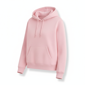 Men's Oversized Pullover <b>Hoodie</b> <b>Pink</b> Cotton Fleece Kangaroo Pocket Drawstring Streetwear Winter Sweatshirt - Product Image 3