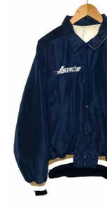 Veste de coach en satin bleu marine des Astros de Houston, logo de l'équipe de baseball, légère, boutonnée, style vintage - Product Image 2