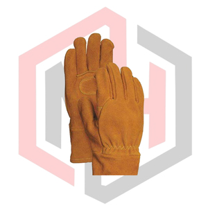 Gants de lutte contre les incendies résistants aux intempéries, en cuir de vachette pleine fleur, pour soudure TIG/MIG, sans silicone, sans poudre, respirants, tricotés - Product Image 1