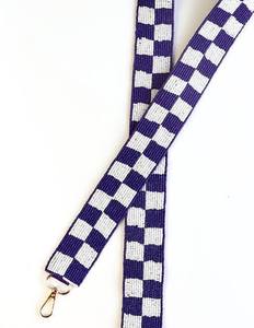 Sangle de sac perlée pour le spirit d'équipe universitaire, idéale pour les jours de match, ceinture de sac à main, bandoulière, poignée de remplacement, accessoires de sac fourre-tout en perles de rocaille - Product Image 5