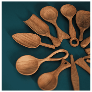 Wooden <b>spoon</b> crafted from natural hardwood material for cooking <b>serving</b> and kitchen utensil use, handmade by artisans in Vietnam - Product Image 3