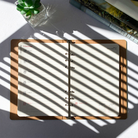Agenda planificateur en cuir PU avec couverture personnalisée, format A5, carnet de notes, reliure à feuilles mobiles