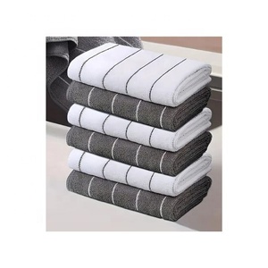 100% algodón orgánico GOTS Certificado de secado rápido bordado cocina hogar Golf liso rayas Floral alto absorbente de agua - Product Image 1