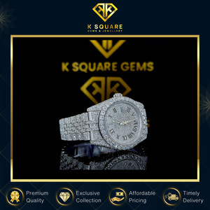 Vente exclusive de montres unisexes en acier inoxydable de luxe, résistantes à l'eau, avec mouvement automatique à quartz et diamants - Product Image 3