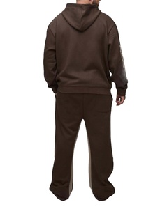 OEM personnalisé 100% coton délavé à l'acide survêtement d'hiver à capuche deux pièces ensemble couleurs personnalisées impression numérique broderie logo survêtement - Product Image 2