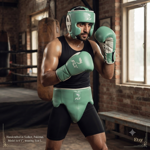 Conjunto de Entrenamiento de Boxeo Personalizado en Verde Claro, Nuevo, de Alta Calidad, en Cuero Profesional para Sparring y Golpeo - Product Image 3