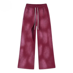 Men's Wide Leg Cotton Sweatpants <b>Elastic</b> <b>Waist</b> Drawstring Side Pockets Casual Autumn Pants - Product Image 6