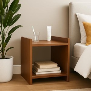Walnut Wood Art Deco Side <b>Table</b> with Geometric Veneer Inlays | Wholesale - Product Image 5