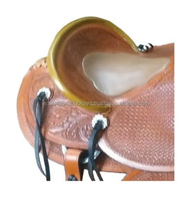 Selle Western en cuir véritable faite à la main Ranch Wade ensemble de selles Western Dressage selles pour chevaux cavalier Portable - Product Image 5