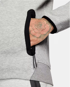 Ensemble de survêtements décontractés en molleton de haute qualité pour l'hiver, comprenant un sweat-shirt et un pantalon de jogging ample et personnalisé pour homme - Product Image 4