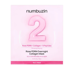 นัมบูซิน หมายเลข 2 โรส พีดีอาร์เอ็น โอเวอร์ไนท์ คอลลาเจน มาส์ก (4 ชิ้น) - ผลิตภัณฑ์บำรุงผิวหน้าจากเกาหลี มาส์กคอลลาเจนสำหรับกลางคืน พีดีอาร์เอ็น บำรุงผิว - Product Image 1