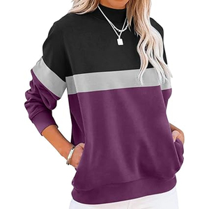 High Quality Professional Women's <b>Mock</b> <b>neck</b> Sweatshirt 3D Embroidery Long Sleeves Solid Color Casual <b>Top</b> Front Logo for Winter - Product Image 1