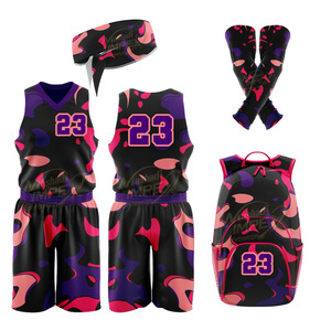 Diseña Tu Propio Uniforme de Baloncesto Profesional Personalizado, Conjunto de Camiseta sin Mangas con Cuello en V, 100% Poliéster, la Mejor Calidad - Product Image 1