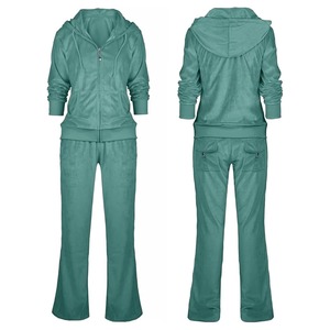 Ensemble de survêtement en velours de coton doux de qualité supérieure pour femmes, deux pièces, sweat-shirt et pantalon, survêtement en velours pour femmes - Product Image 2
