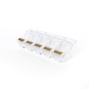 Utp Rj 45 Rg45 Ethernet Cat 6 Cat6 Rj45 connettore PVC giacca cavo di rete <span class=keywords><strong>passa</strong></span> attraverso 8 p8c spina modulare FTTH <span class=keywords><strong>fibra</strong></span> - Product Image 4