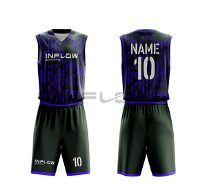 Maillots de basketball personnalisés à logo, sans manches, en sublimation, en maille, vierges, pour l'entraînement, ensembles uniformes de basketball - Product Image 6
