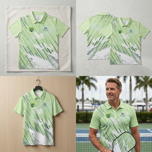 เสื้อโปโลพิคเคิลบอลแบบกำหนดเองสำหรับการแข่งขัน เสื้อโปโลพิคเคิลบอลแห้งเร็ว รับผลิตแบบ OEM ODM ขายส่ง ผู้ผลิตชุดกีฬาแห้งเร็ว - Product Image 5