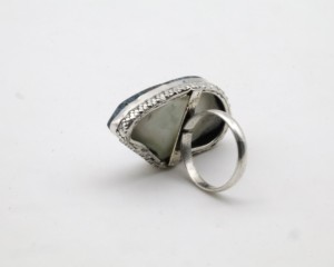 Bague réglable en pierre Druzy pour femme – Bague en cristal Druzy en argent allemand faite à la main, bijoux bohèmes - Product Image 5