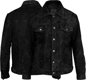 แจ็กเก็ตหนังวัวของผู้ชายของแท้100% พร้อมโลโก้และการออกแบบที่ทันสมัย - Product Image 1