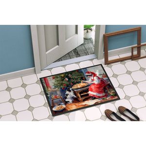 พรมเช็ดเท้าลายคุกกี้คริสมาสต์ญี่ปุ่นใหม่18H x 27W ในร่มกลางแจ้งกันลื่นซักได้พรมขนสั้นสำหรับทางเข้าประตูหน้า - Product Image 4