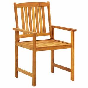 Juego de comedor de jardín de madera maciza de acacia marrón de 3 piezas - Product Image 6