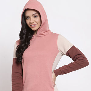 Wholesale <b>Women</b> Hoodies Custom Logo 100% Cotton Pullover <b>Hoodie</b> <b>Women's</b> Solid Colors Long Sleeve Sweatshirt <b>Hoodie</b> <b>for</b> <b>Women's</b> - Product Image 3