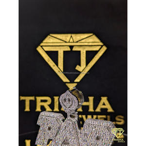 จี้ห้อยคอแบบกำหนดเอง "PAR" ประดับเพชรโมอิสซาไนต์ VVS เงินแท้ 925 ดีไซน์ Iced Out สไตล์ฮิปฮอป ของขวัญเครื่องประดับสำหรับผู้ชาย โดย Trisha Jewels - Product Image 3