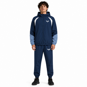 Conjunto Deportivo para Hombre, Estilo 2026, Chaqueta Cortavientos con Capucha y Bloques de Color, Pantalones Jogger, Ropa Deportiva para Entrenamiento - Product Image 4