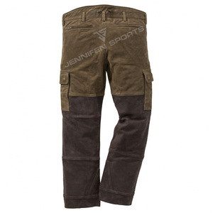 Pantalon de chasse et de randonnée pour homme en cuir de vachette véritable de haute qualité, coupe-vent, imperméable, extensible, bicolore, avec poches latérales - Product Image 2