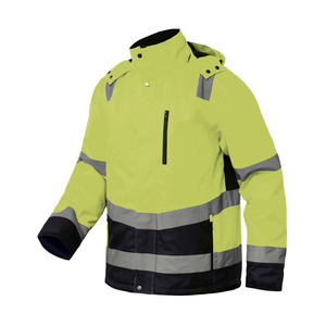 Chaqueta de Trabajo de Invierno Unisex de Alta Visibilidad, Reflectante, Impermeable, con Capucha, Cuello Alto, Logotipo Frontal, Corte Regular, Ropa de Seguridad - Product Image 5