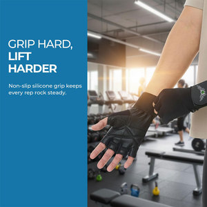 Gym Fitness and Weightlifting Workouts Non <b>Slip</b> Fitness Gloves Weight Training Bodybuilding and Exercise Heavy Duty Gym Gloves - Product Image 2