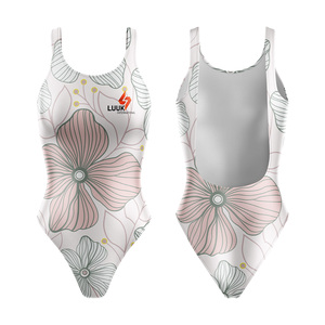 Traje de Baño Ecológico para Mujer, de Spandex y Poliéster, con Estampado por Transferencia de Calor, Personalizable, Cuello Redondo sin Costuras - Product Image 4