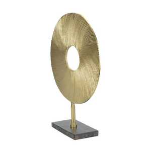 Modern Circular Aluminum Sculpture Abstract Geometric Artistic Handmade Eco-Friendly Tabletop Decor Housewarming Gift - Product Image 2