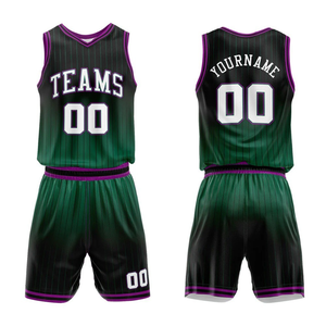 Ensemble d'uniformes de basket-ball professionnels, impression personnalisée du logo, du nom et du numéro, maillot et short en sublimation, 100% polyester - Product Image 2