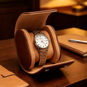 High-end PU Leather Single <b>Watch</b> Gift Box Luxury Travel <b>Watch</b> Storage Box Wristwatch Display Holder Cases with Removable Soft - Product Image 1