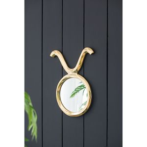 Specchio da Parete Rotondo Moderno Dorato 31,75 cm x 40,64 cm con Cornice in Alluminio per Ingresso, Soggiorno o Corridoio - Product Image 3