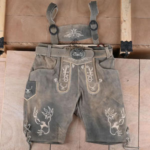 Vente en gros de Lederhosen pour hommes, shorts en cuir traditionnels bavarois, logo personnalisé pour l'Oktoberfest, fabricant de Trachten - Product Image 6