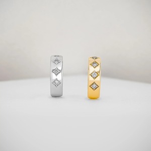 Pendientes de aro con estrella de oro de 14 quilates, pendientes de tuerca minimalistas con diamantes cultivados en laboratorio, joyería de oro macizo para mujer - Product Image 1