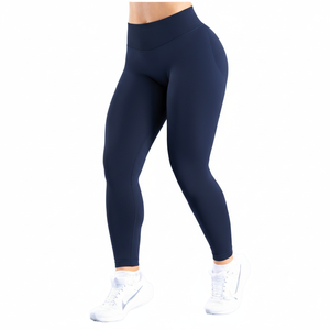 Leggings de entrenamiento sin costuras de cintura alta para mujer, con efecto fruncido en los glúteos, diseño personalizado, ajustados, para adultos - Product Image 2