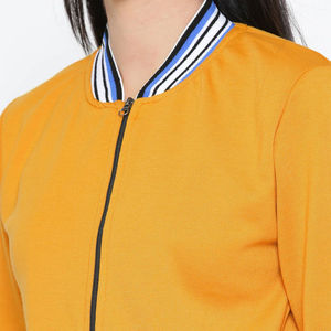 Abrigo Largo de Béisbol Universitario para Mujer, Hecho a Medida, de Alta Calidad, Cuerpo de Lana Negra, Mangas Doradas Antiguas, Estilo Universitario - Product Image 6