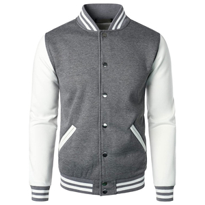 Veste d'extérieur en polyester pour homme, style universitaire, col montant, option logo frontal, usage quotidien, décontractée, classique, chaude pour l'hiver - Product Image 1