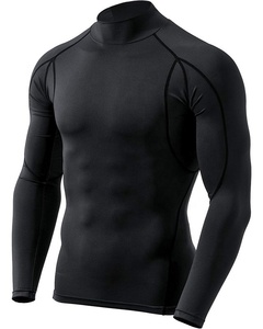 High Quality Men's Professional Gym Rash Guard Cotton/Bamboo Fiber 220g Portable Customized Logo Print Long Compression - Product Image 6