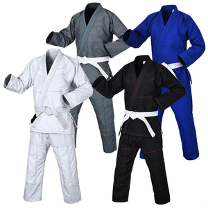Kimono de Jiu-Jitsu Blanc de Qualité Supérieure, Durable et Confortable, Uniforme de BJJ avec Écussons Élégants pour l'Entraînement en Arts Martiaux - Product Image 1
