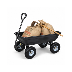 Chariot de jardin de haute qualité pour cour, pelouse, ferme, capacité 7,0 pieds cubes, chariot robuste en polyéthylène, capacité 300 kg, ODGGAR027 - Product Image 1