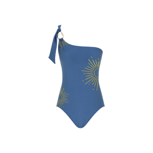 Maillot de bain une pièce perlé personnalisé en promotion, ODM/OEM, couleur unie, taille haute, moulant, mini, avec paréo pour femme - Product Image 2