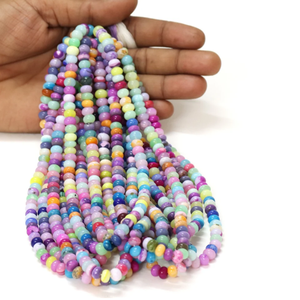 Cuentas de Ópalo Multicolor en Forma de Rondelle: Gemas para Joyería y Manualidades (7-9mm) - Product Image 1