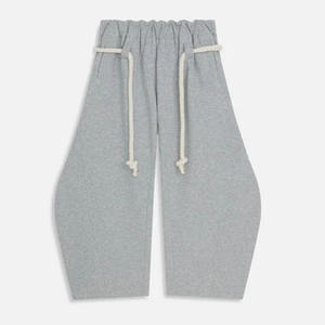 High Quality French Terry Cotton Oversized Baggy Sweatpants Custom Straight Curved Striped <b>Trousers</b> with <b>Drawstring</b> Rope - Product Image 3