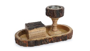 Mabkhara de Resina Hecha a Mano con Diseño de Aspecto de Madera para la Colección de Fragancias Árabes Oud para el Hogar - Product Image 3