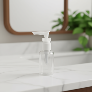 Flacone dispenser Iln da 80 ml con pompa in plastica trasparente per sapone o lozione - Product Image 2